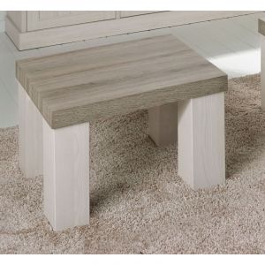 Table basse contemporaine carrée coloris chêne beige/mélèze Samos I Chêne beige/mélèze