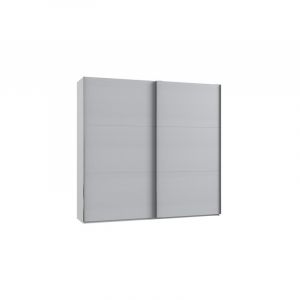 Armoire adulte contemporaine portes coulissantes 250 cm gris/blanc Jasper Gris/blanc  Hauteur216
