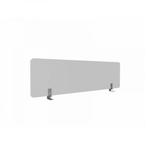 Panneau de s&eacute;paration frontal m&eacute;lamin&eacute; pour bureau individuel Domino Blanc, gris, argile ou noir