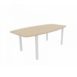 Table de réunion tonneau Skyline Blanc, gris, argile, hêtre, nebraska, chêne fil, timber ou cèdre  200x72x100 cm