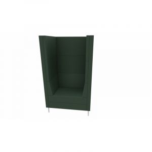 Fauteuil acoustique unicolore Push Bleu ciel, turquoise, mauve, orange, marron, vert, bleu gris, gris, gris fonc&eacute; ou anthracite  87x149x66 cm