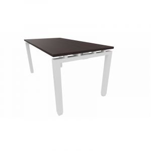 Bureau droit individuel Zelda Graphite, blanc, gris, hêtre, chêne moyen, poirier, wengé, acacia clair, acacia foncé, chêne veiné ou chêne grisé
