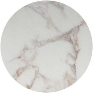 Plateau de table de bistrot en stratifié 24 mm Origami Marbre blanc  60x60, 70x70, 80x80, 60x70, 110x70, 120x70,120x80 cm ou Ø 70 cm
