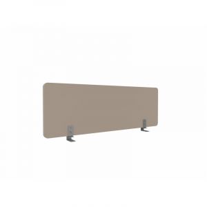 Panneau de s&eacute;paration frontal m&eacute;lamin&eacute; pour bureau individuel Domino Blanc, gris, argile ou noir