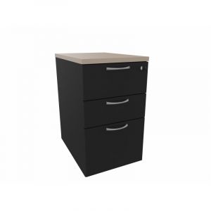 Caisson de rangement hauteur bureau Cosito Noir  42x72x60 cm