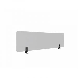 Panneau de s&eacute;paration frontal m&eacute;lamin&eacute; pour bureau individuel Domino Blanc, gris, argile ou noir