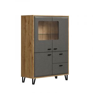 Buffet haut contemporain chêne/gris Arcange Chêne/gris