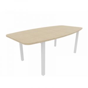 Table tonneau de réunion pieds métal Skyline Blanc, gris, argile, hêtre, nebraska, chêne fil, timber ou cèdre  200x72x100 cm