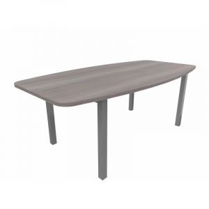 Table tonneau de réunion pieds métal Skyline Blanc, gris, argile, hêtre, nebraska, chêne fil, timber ou cèdre  200x72x100 cm