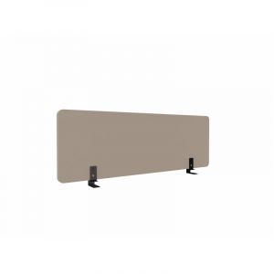 Panneau de s&eacute;paration frontal m&eacute;lamin&eacute; pour bureau individuel Domino Blanc, gris, argile ou noir