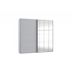 Armoire adulte contemporaine portes coulissantes 250 cm gris/blanc Jasper Gris/blanc  Hauteur216