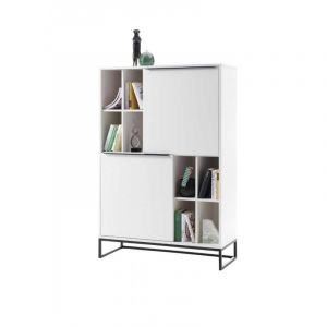 Buffet haut industriel blanc laqué mat Elisabeth Blanc laqué mat