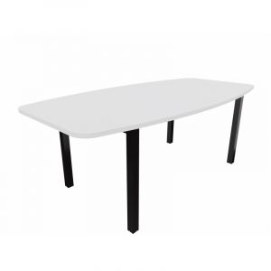 Table tonneau de réunion pieds métal Skyline Blanc, gris, argile, hêtre, nebraska, chêne fil, timber ou cèdre  200x72x100 cm