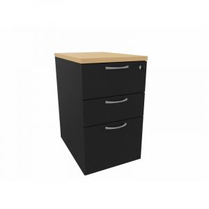 Caisson de rangement hauteur bureau Cosito Noir  42x72x60 cm