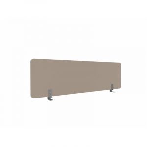 Panneau de s&eacute;paration frontal m&eacute;lamin&eacute; pour bureau individuel Domino Blanc, gris, argile ou noir