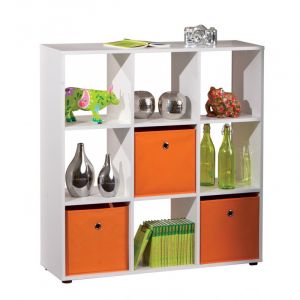 Etagère contemporaine 9 cases Ullo Blanc