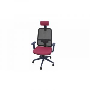 Fauteuil de bureau coque bleu en tissu Moovie Crème, vert pomme, violet, rouge, bleu clair, gris, bleu ou noir  103 cm ou 120,5 cm (avec têtière)