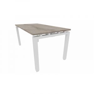 Bureau droit individuel Zelda Graphite, blanc, gris, hêtre, chêne moyen, poirier, wengé, acacia clair, acacia foncé, chêne veiné ou chêne grisé