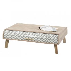 Table basse scandinave Vicky Blanc/gris