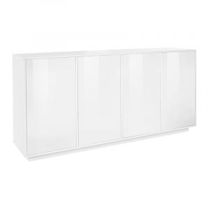 Buffet/bahut moderne 180 cm Bluberry Blanc laqué ou anthracite