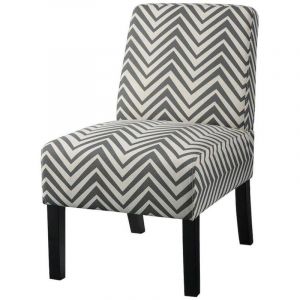 Fauteuil moderne en tissu Felicie Gris, beige, bleu, gris rayé ou multicolore