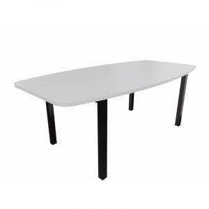 Table tonneau de réunion pieds métal Skyline Blanc, gris, argile, hêtre, nebraska, chêne fil, timber ou cèdre  200x72x100 cm