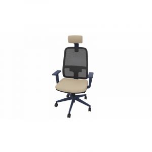 Fauteuil de bureau coque bleu en tissu Moovie Crème, vert pomme, violet, rouge, bleu clair, gris, bleu ou noir  103 cm ou 120,5 cm (avec têtière)