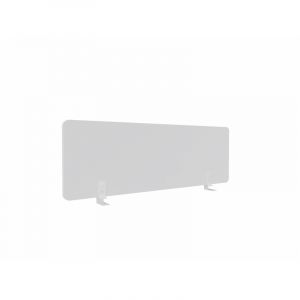 Panneau de s&eacute;paration frontal m&eacute;lamin&eacute; pour bureau individuel Domino Blanc, gris, argile ou noir