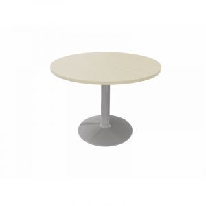 Table ronde de réunion avec pied central Moka Gris aluminium