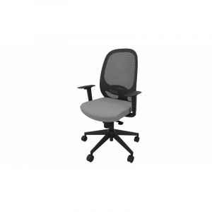 Siège de bureau en tissu coque noir Noland Crème, vert pomme, violet, rouge, bleu clair, gris, bleu ou noir  99 cm