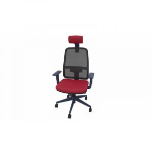 Fauteuil de bureau coque bleu en tissu Moovie Crème, vert pomme, violet, rouge, bleu clair, gris, bleu ou noir  103 cm ou 120,5 cm (avec têtière)