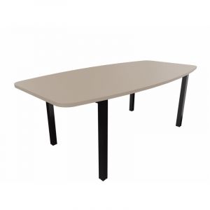 Table tonneau de réunion pieds métal Skyline Blanc, gris, argile, hêtre, nebraska, chêne fil, timber ou cèdre  200x72x100 cm