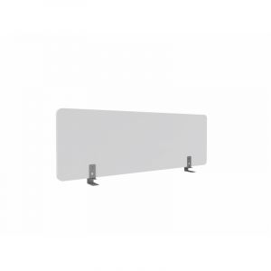 Panneau de s&eacute;paration frontal m&eacute;lamin&eacute; pour bureau individuel Domino Blanc, gris, argile ou noir