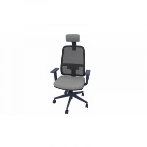 Fauteuil de bureau coque bleu en tissu Moovie Crème, vert pomme, violet, rouge, bleu clair, gris, bleu ou noir  103 cm ou 120,5 cm (avec têtière)