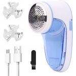 JGD-Rasoir Anti-Peluches Portable &eacute;lectrique pour Pull et Laine avec c&acirc;ble USB et 2 Lames de Rechange - Neuf
