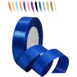 20mm Bleu Royal Ruban Satin Pour Emballage Des Cadeaux,23 M&egrave;tres Polyester Rubans Pour Bouquets,Ballon,Couture,N?Uds,G&acirc;teau,Satin Ruban Roll Pour D&eacute;coration De Mariage/Anniversaire/No&euml;l/F&ecirc;te - Neuf