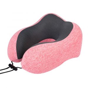 Oreiller De Voyage En Mousse À Mémoire, Portable Accessoire De Voyage, Rose Rouge - Neuf