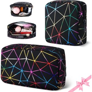 MAA-2 Pièces Trousse de Toilette Homme Femme Pochette Voyage Mini Petite Capacité Rangement Trousse Maquillage Sac Trousse de Toilette Voyage Accessoires Makeup Bag Travel avec Compartiments - Neuf