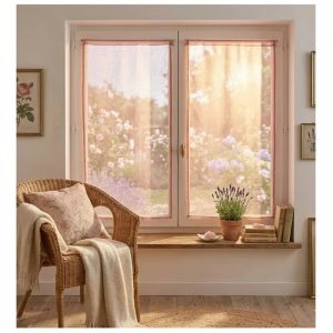 Paire De Voilage 60 X 90 Cm Sandro Rose - Neuf