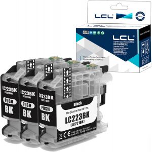 Cartouche d'encre Compatible LC-223 LC223 XL LC-223BK LC223BK (3 Noir) Remplacement pour Brother MFC-J4420DW/MFC-J4620DW/MFC-J4625DW/MFC-J5320DW/MFC-J5620DW/MFC-J5625DW/MFC-J5720DW/DCP-J4120DW - Neuf