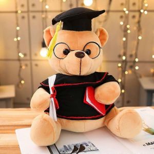 Gros ours en peluche de remise de diplome en peluche mini souvenir de remise de diplome casquette ours poupee jouets - Neuf