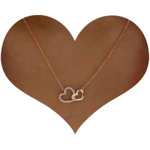 Kal-Collier Boho Coeur En Cristal Collier Pendentif Coeur Ouvert En Cz Collier Ras De Cou Coeur Entrelacé Collier Chaîne Coeur Entrelacé Bijoux Pour Femmes Et Filles - Neuf
