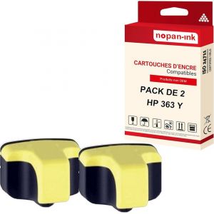 NOPAN-INK - x2 Cartouche compatible pour HP 363 XL 363XL Jaune C8773EE - Neuf