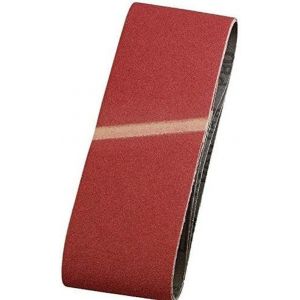 Bandes abrasives 105x620 mm en corindon supérieur de granulométrie 80, encollage spécial et toile de coton flexible pour le ponçage grossier du bois et du métal - Neuf