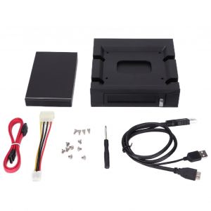 Boitier de disque dur interne externe double multifonction, installation gratuite, bonne dissipation thermique, disque dur portable - Neuf