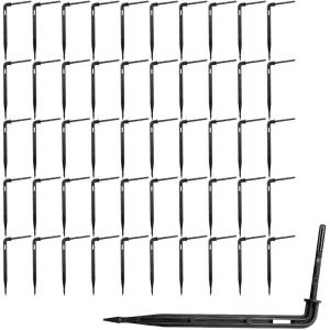 50 Pièces Goutteur Irrigation, Micro Asperseur Goutte à Goutte pour Tube 4/7 mm, Goutteur d'irrigation,kit d'irrigation, Serre, quincaillerie de Jardin - Neuf
