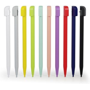 Kal- Pack De 10x Stylets Pour Nintendo Ds Lite - Stylet Tactile Haute Précision Pour Jeux Vidéo Couleur : Rouge, Violet, Bleu, Orange, Rose, Noir, Vert, Jaune, Blanc - Neuf