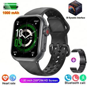 Montre Ultra 2 Se Hommes Femmes 1000Mah 150 + Mode Sport Fr&eacute;quence Cardiaque Hd Bluetooth Appel Gps Piste &Eacute;tanche Montre Intelligente Pour Ios Android.Black Steel Belt.1000Mah Battery - Neuf