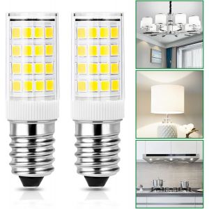 Cheng-4w Équivalent Ampoule Frigo 40w, E14 Led Blanc Froid 6000k Petite Vis Edison, Ac 220-240v, 400lm Sans Scintillement, Non Dimmable, Pour Réfrigérateur, Hotte Cuisine, Lustres, Lot De 2 - Neuf