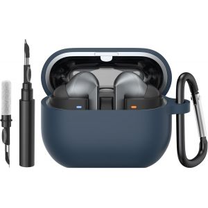 KALANKA-Coque Samsung Galaxy Buds3 / Buds3 Pro (2024) Silicone &Eacute;tui avec Porte-cl&eacute;s et Kit de Nettoyage, Protection Anti-Rayures Housse Compatible avec Samsung Galaxy Buds 3 S&eacute;rie - Neuf